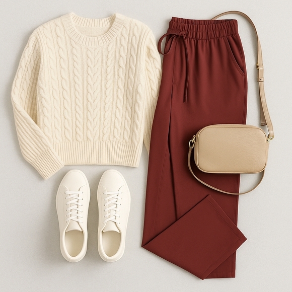 Lululemon Comfy Workleisure Preppy Stretch High-Rise Pants in Mulled Wine 6 - Picture 5 of 13